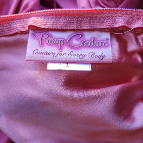 Pinup Couture Jenny Dress In Pink, VGUC, Size L - Picture 7 of 8